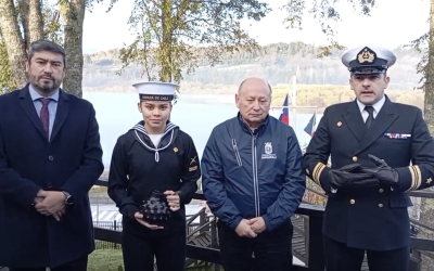 Alcalde Valdivia refuerza compromiso con la Capitanía de Puerto de Panguipulli visitándolos en la previa a las Glorias Navales